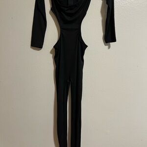 Fashion Nova Black Sleek Jumpsuit